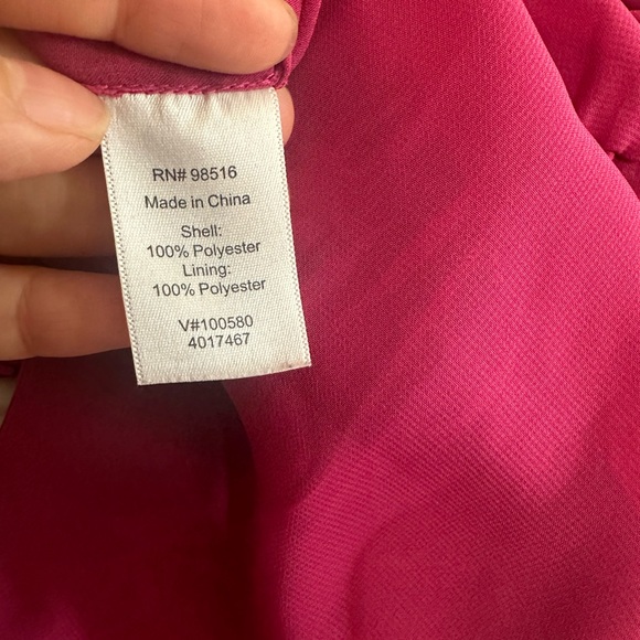 Coldwater Creek women’s pink and purple faux wrap Midi Sleeveless dress size 8 - Picture 6 of 9